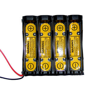 Battery holder: Li-Ion 18650 Battery Holder (1S4P) With PCB (1S4P-18650) (#5599)