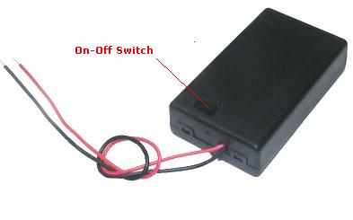 Battery holder : 3 x AAA Covered Battery Holder with On-Off Switch  - RoHS Compliant (BB3AAA) (#2114)