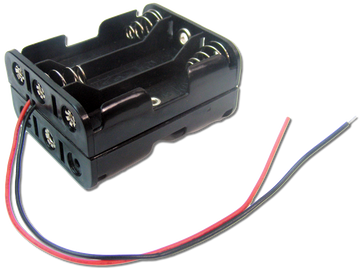 Battery holder: 6 x AA Battery Holder With 6" 26AWG Wire Leads - RoHS Compliant (BE6AA) (#2122)