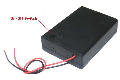 Battery holder: 3 x AA  Battery Holder with Cover and On-Off Switch - RoHS Compliance (BB3AA) (#2125)
