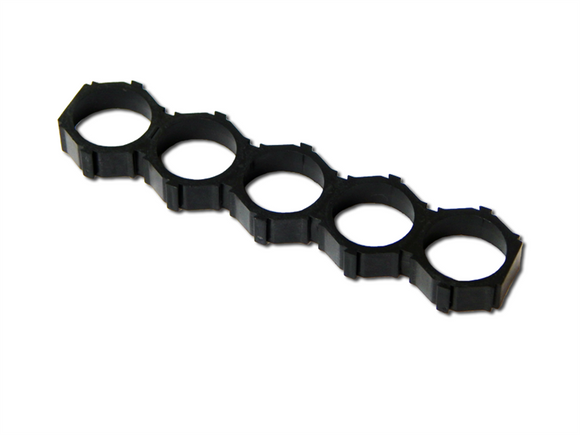 Battery Holder: 18650 4-cell or 5-cell offset shape holder - Unlimited Expandable (#2967)