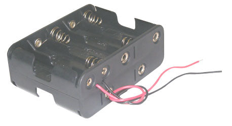 Battery Holder: 10xAA (5x2) With 5" 26AWG Wire Leads - RoHS Compliant (BH10AA) (#5301)