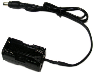 Custom Battery holder: 4x AA Battery Holder With 12" 5.5x2.5mm Male Plug - RoHS Compliant* (#6737)