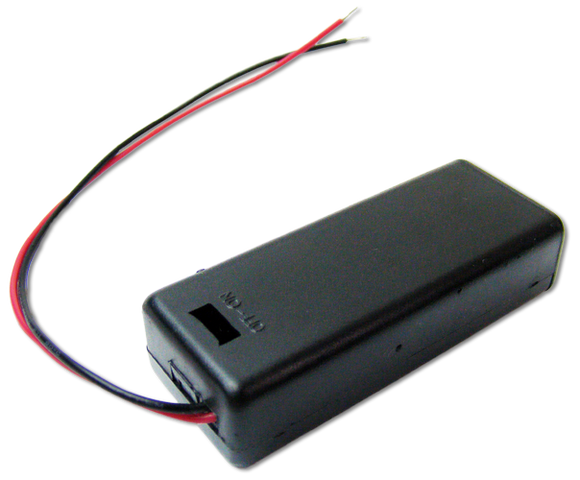 Battery holder: 2 x AAA Covered Battery Holder without On-Off Switch  - RoHS Compliance (#8994)