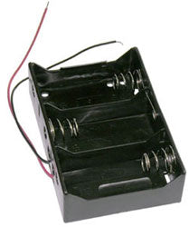 Battery Holder: 3xD Cell  With 6" 24AWG Wire Leads (Side by side) - RoHS Compliant (BC3D) (#2132)