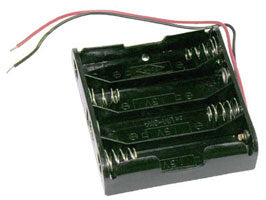 Battery holder: 4 x AA Battery Holder With 6" 26AWG Wire Leads - RoHS Compliant (BC4AA) (#2119)