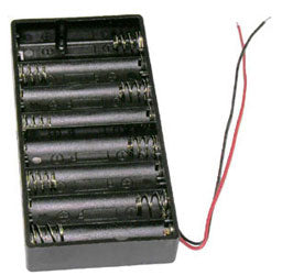 Battery Holder: 8xAA  (side by side)  With 6" 26AWG Wire Leads - RoHS Compliant (BC8AA) (#2096)