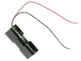 Battery holder: 2 x AA Battery Holder With 6" 26AWG Wire Leads (two sides) - RoHS Compliance (BE2AA) (#2117)