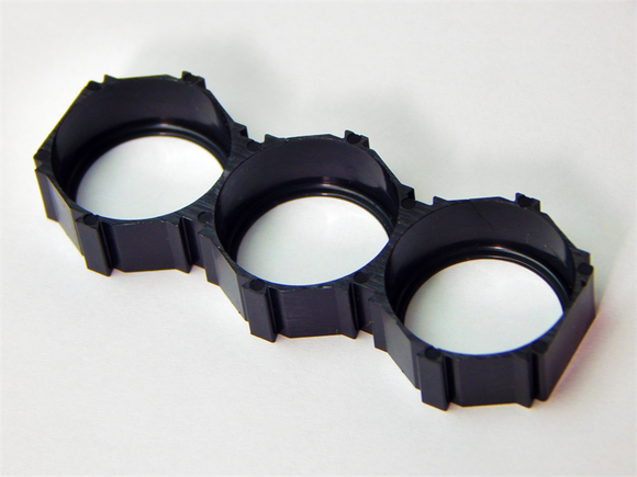 Battery Holder: 18650 4-cell or 5-cell offset shape holder - Unlimited Expandable (#2967)