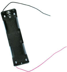 Battery Holder: 2xD Cell  With 6" 24AWG Wire Leads (end to end) - RoHS Compliant (BL2D) (#5088)