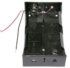 Battery Holder: 4xD With 6" 24AWG Wire Leads (Side by Side & End to End) - RoHS Compliant (BWL4D) (#2094)