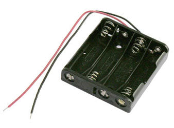 Battery holder : 4 x AAA Battery Holder With 6" 26AWG Wire Leads (BC4AAA) - RoHS Compliant (BC4AAA) (#2112)