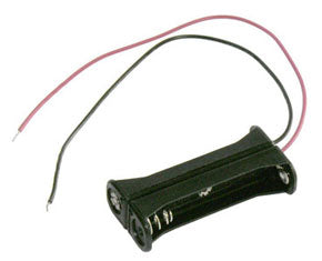 Battery holder : 2 x AAA Battery Holder With 6" 26AWG Wire Leads (T/B-BI2AAA) - RoHS Compliant (BI2AAA) (#2110)